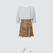 Ocelot Ruffle Skirt    hi-res