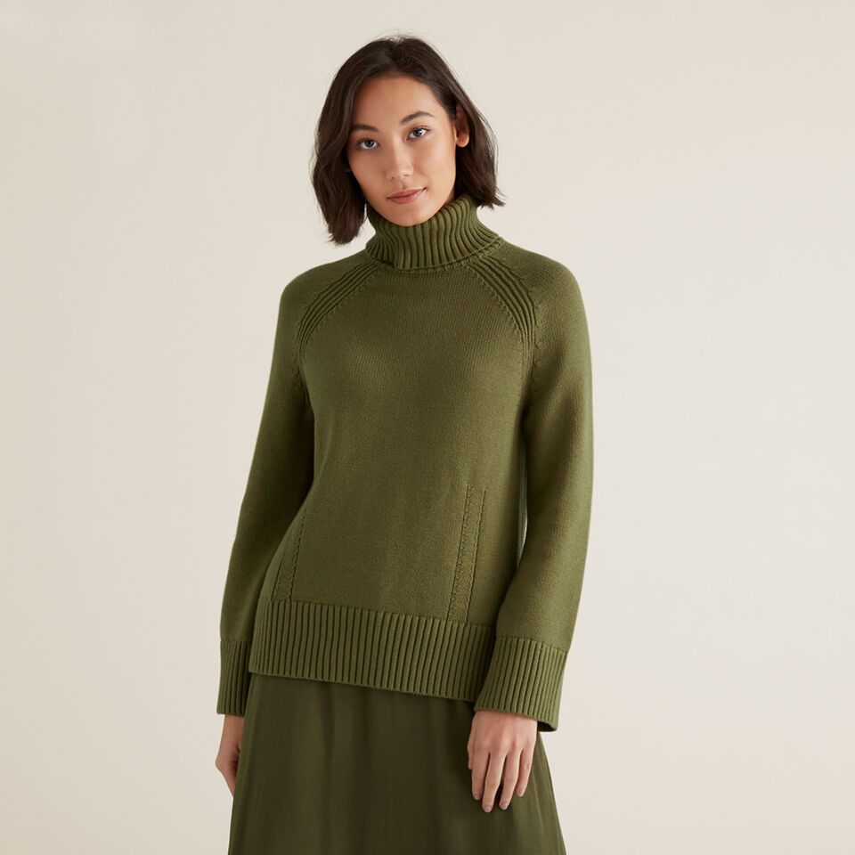 Chunky Roll Neck Sweater  