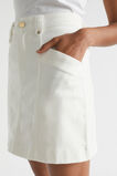 Denim A Line Seamed Skirt  Cloud Cream  hi-res