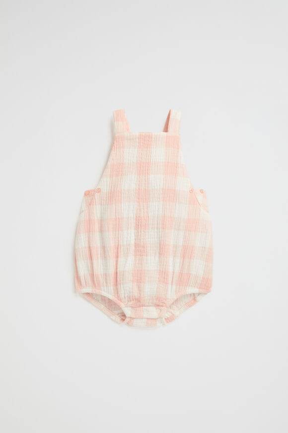 Oversized Check Romper  Rosewater  hi-res