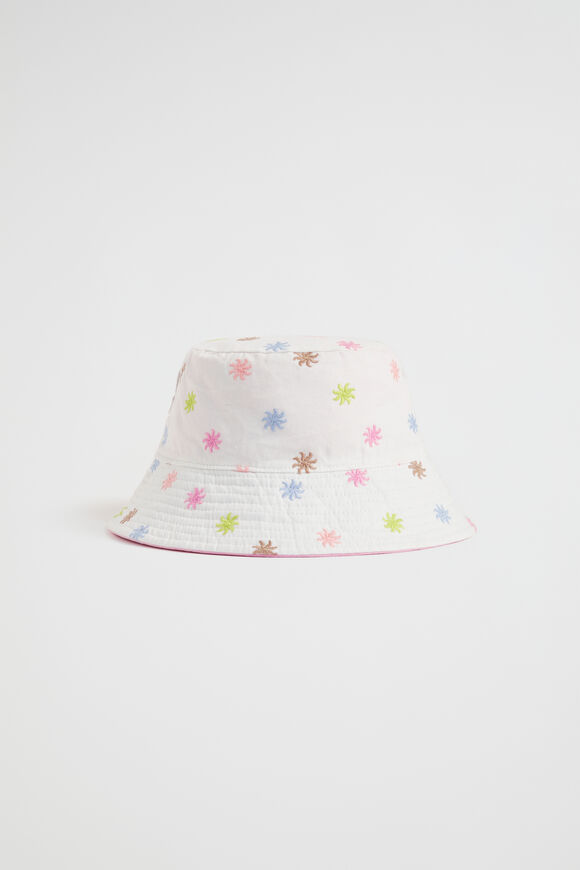 Flower Emb Bucket Hat  Multi  hi-res