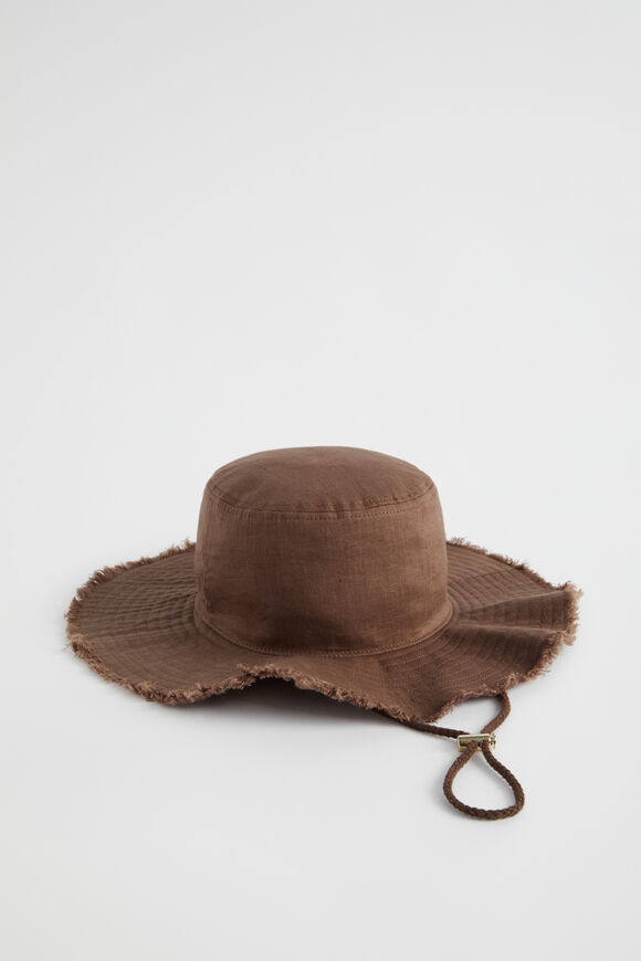 Relaxed Fabric Bucket Hat  Affogato  hi-res