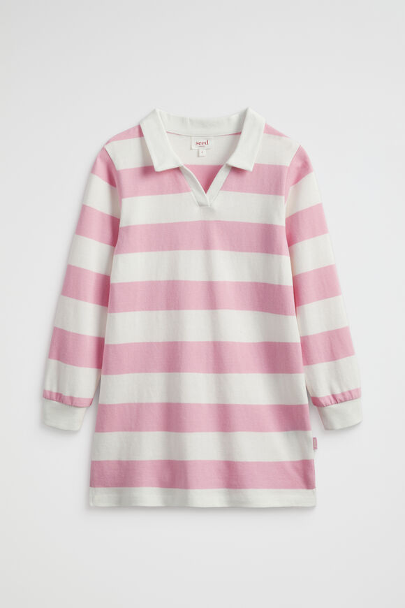 Core Rugby Dress  Candy Pink Stripe  hi-res