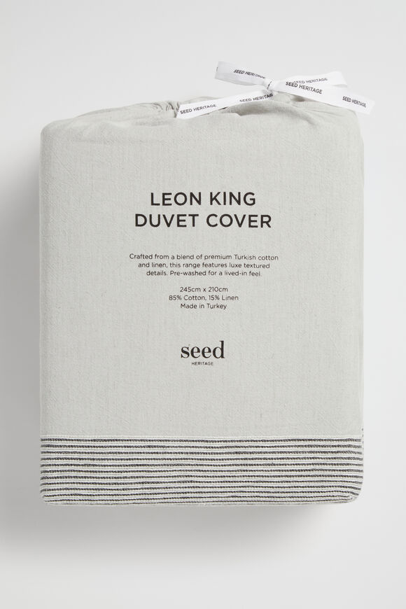 Leon Queen Duvet Cover  Silver Grey  hi-res