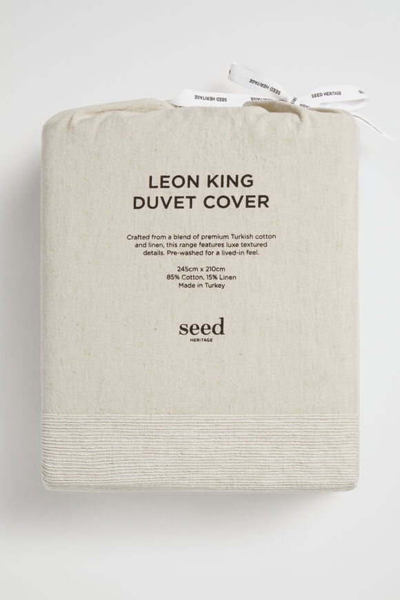Leon King Duvet Cover  Natural  hi-res