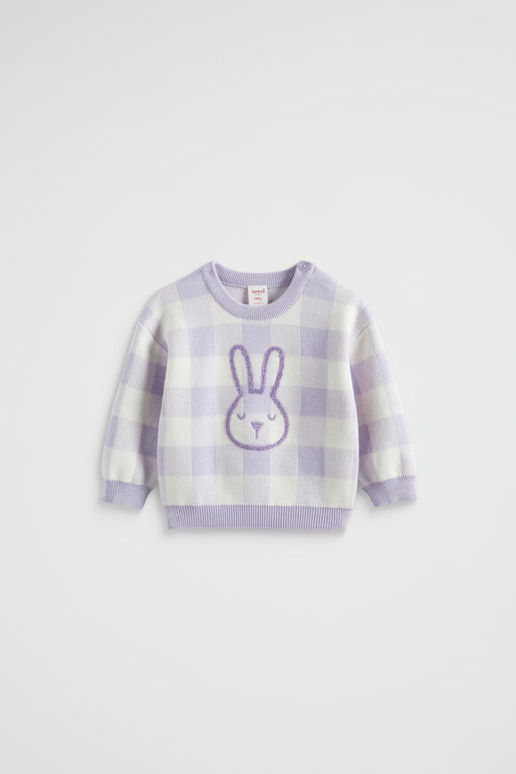 Bunny Knit Sweater  Lavender  hi-res