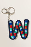 Embroidered Initial Keyring  W  hi-res