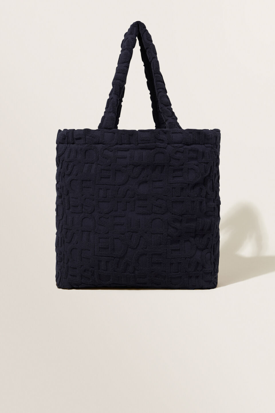 Terry Towelling Tote  Deep Navy
