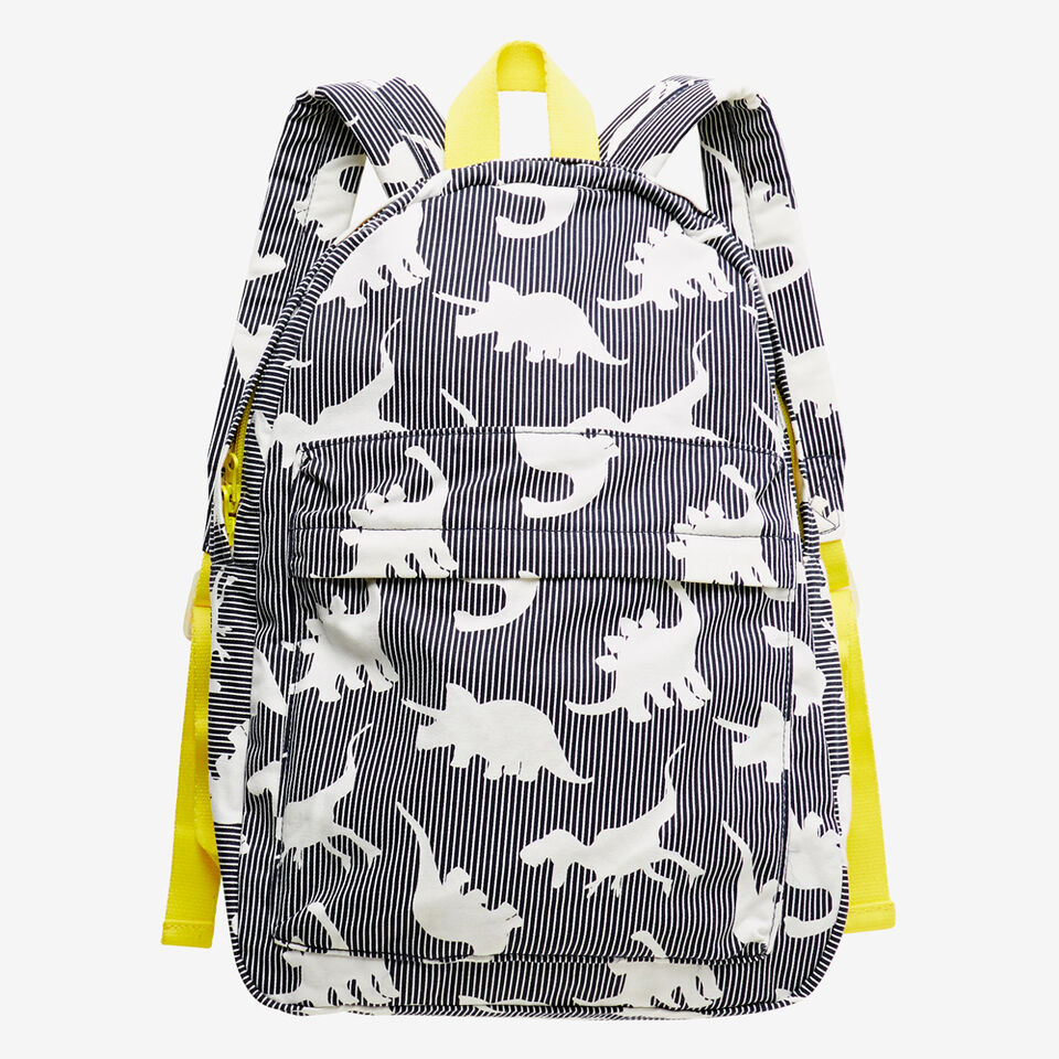 Stripe Dino Backpack  