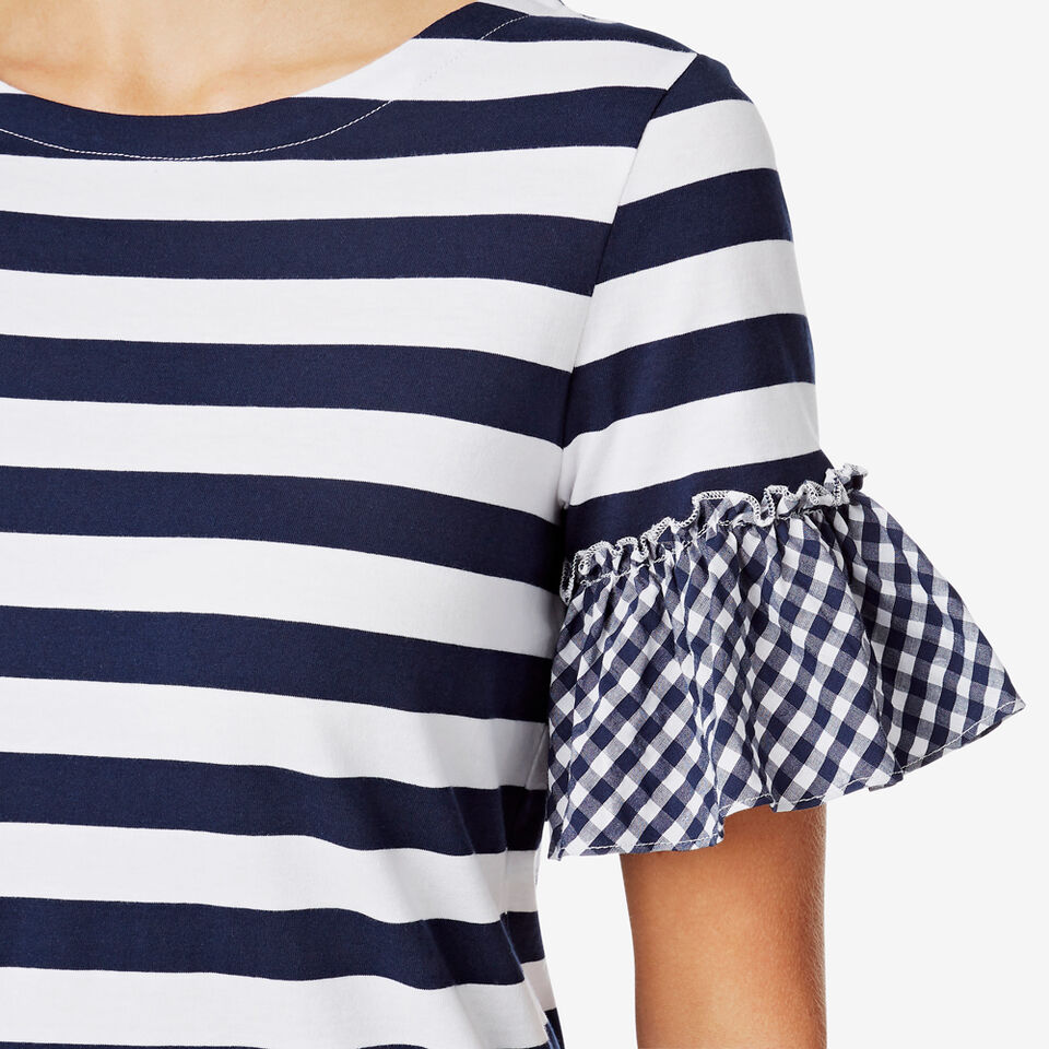 Gingham Frill Tee  