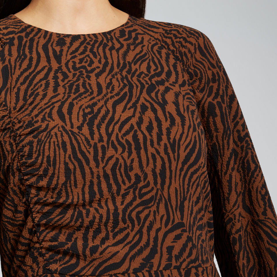 Textured Zebra Print Dress  