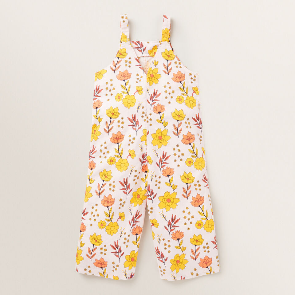 Floral Print Overall  