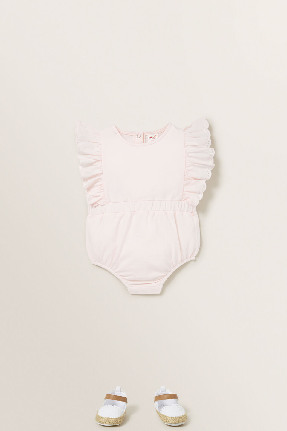 French Terry Broderie Romper  