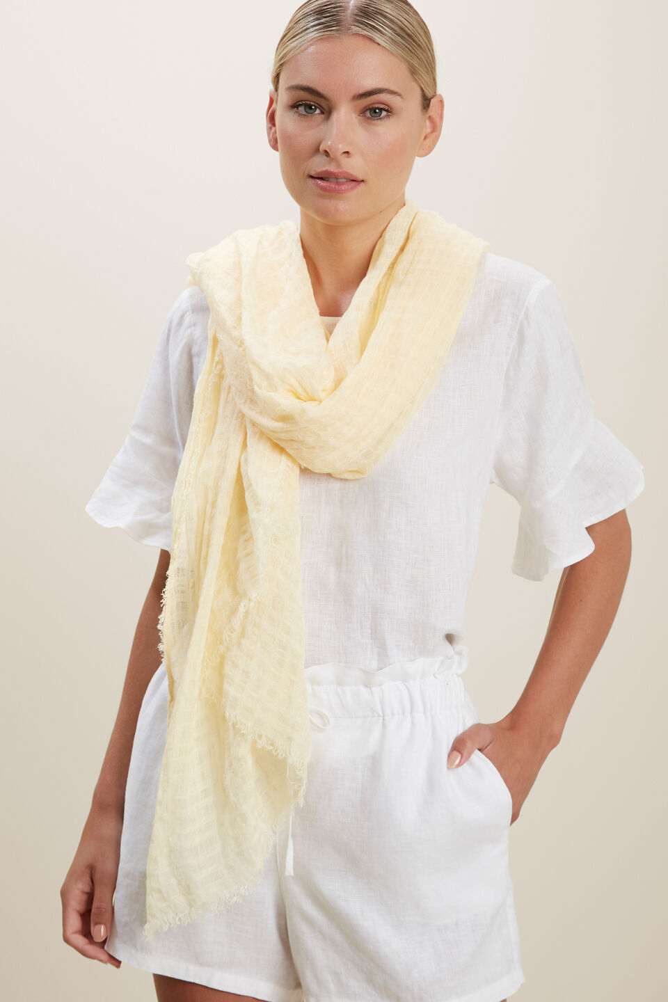 Textured Scarf  Limocello