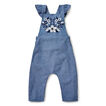 Embroidered Chambray Romper    hi-res