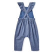 Embroidered Chambray Romper    hi-res
