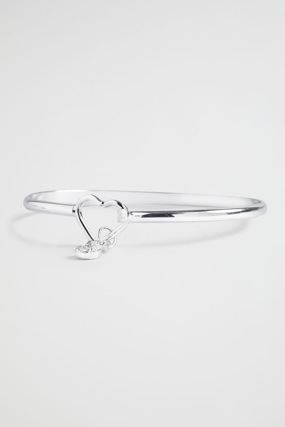 Silver Initial Bangle  S