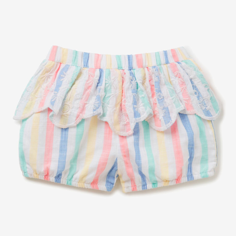 Rainbow Stripe Shorts  