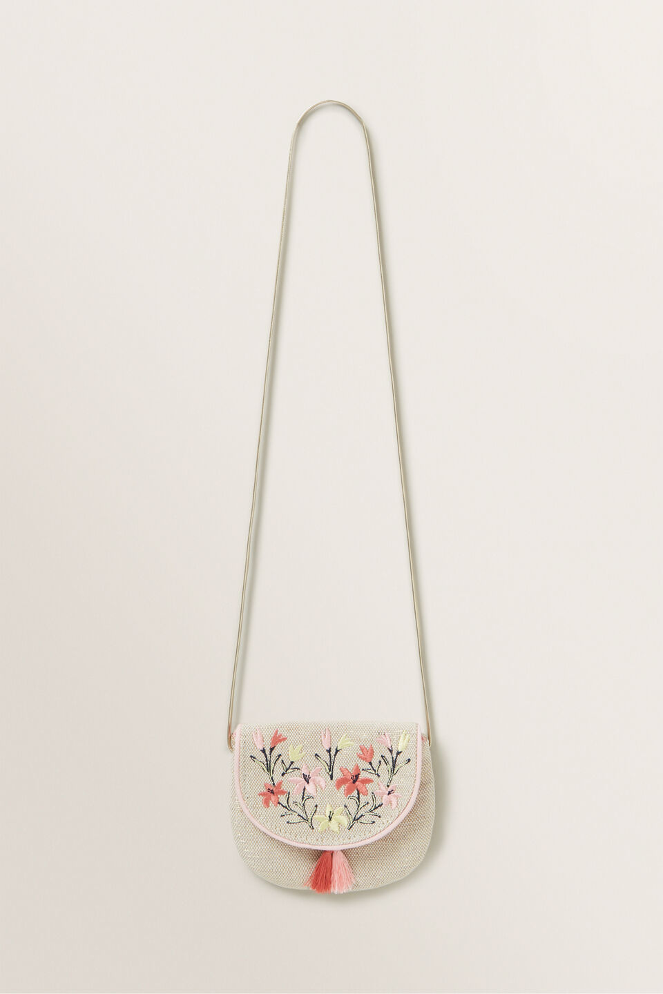 Embroidered Flap Purse  