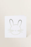 Large Bunny Face Card    hi-res