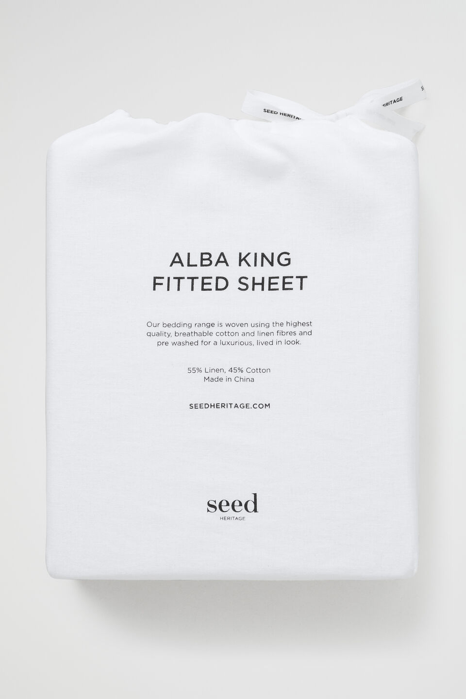 Alba King Fitted Sheet  White