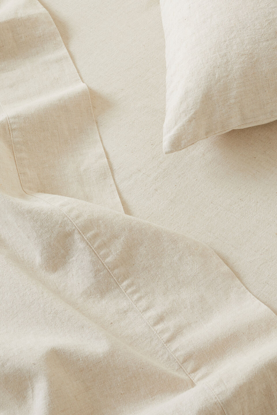 Alba Standard Pillowcase  Flax Cross Dye
