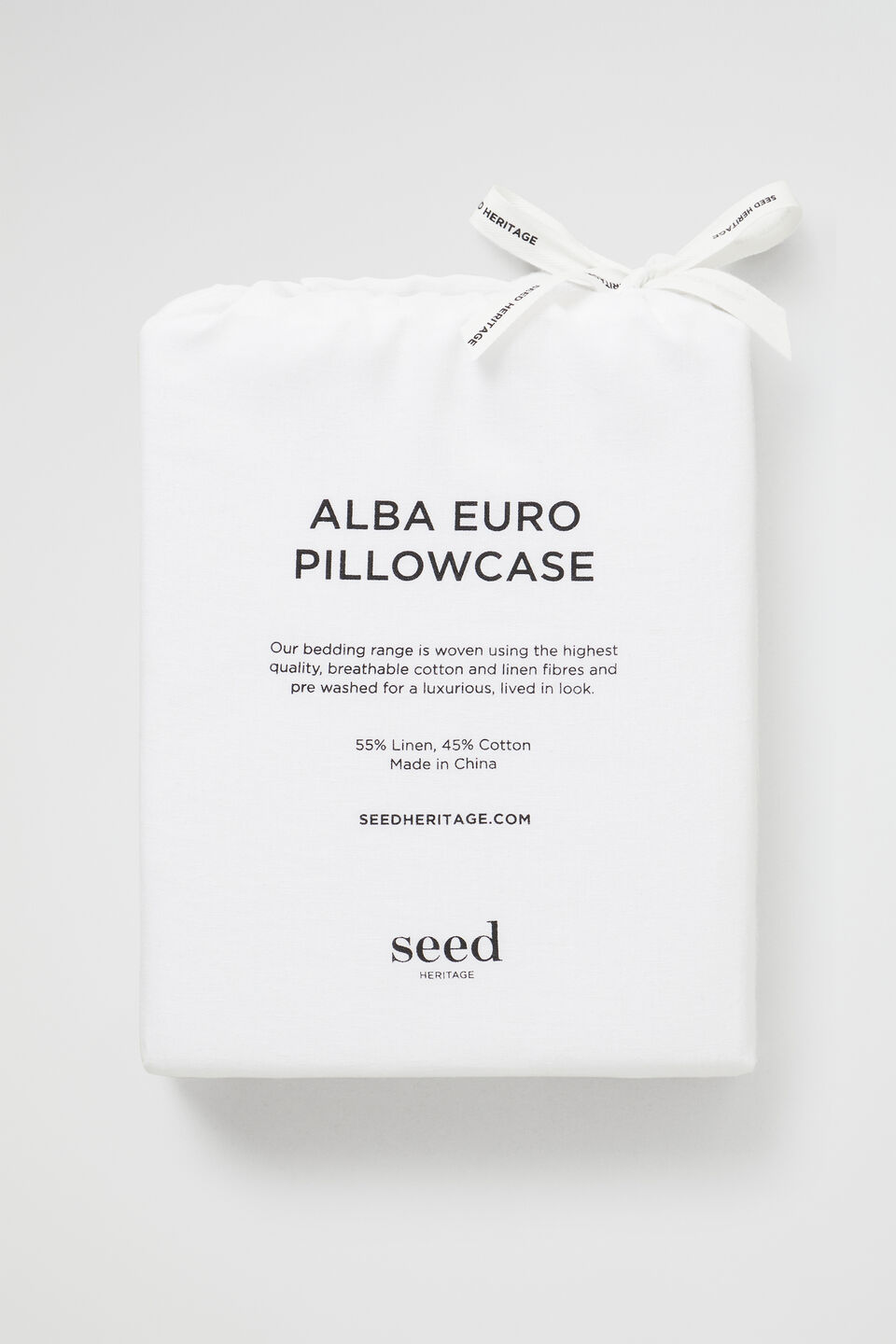 Alba Euro Pillowcase  White