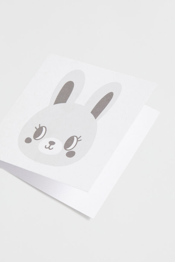 Small Bunny Card  Grey  hi-res