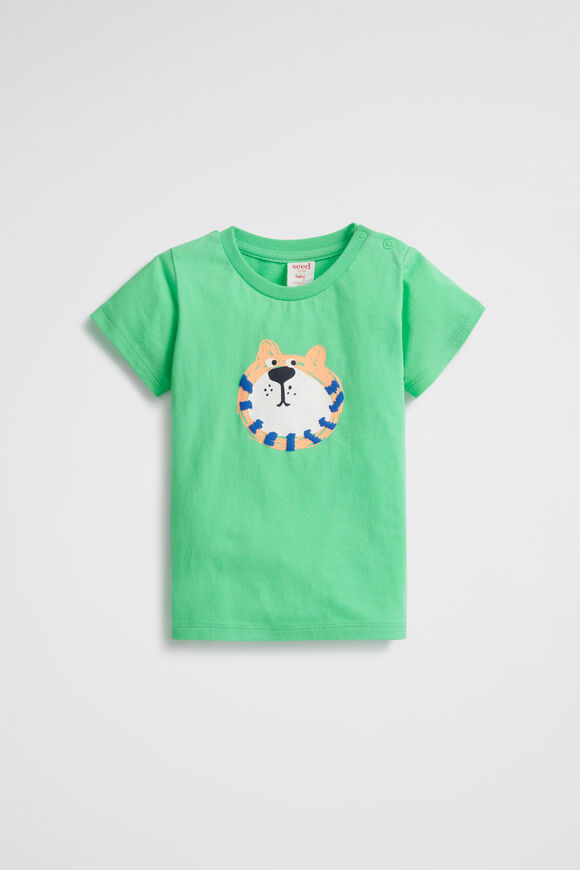 Tiger Face Tee  Pine Lime  hi-res