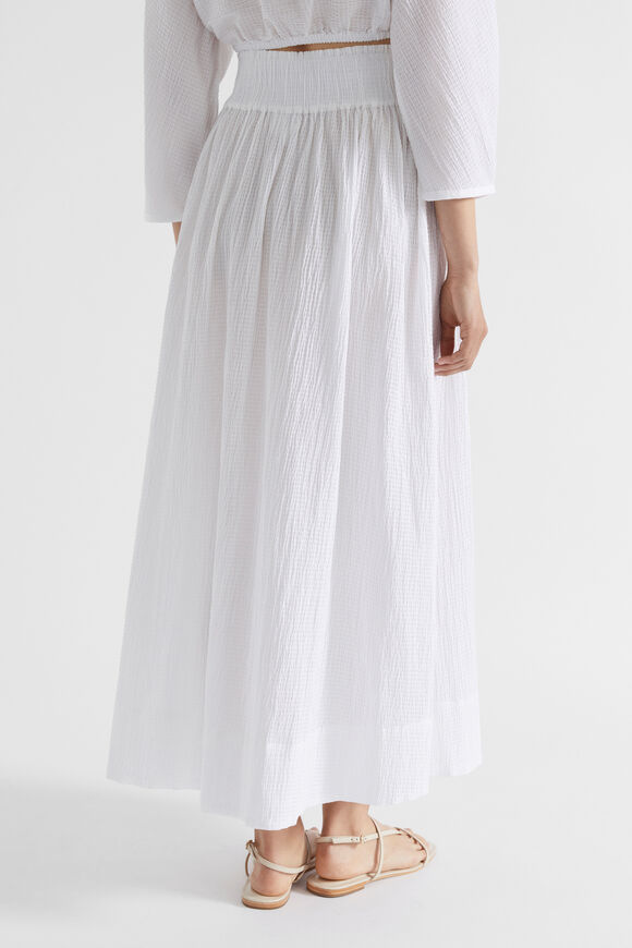 Textured Cotton Skirt  Whisper White  hi-res