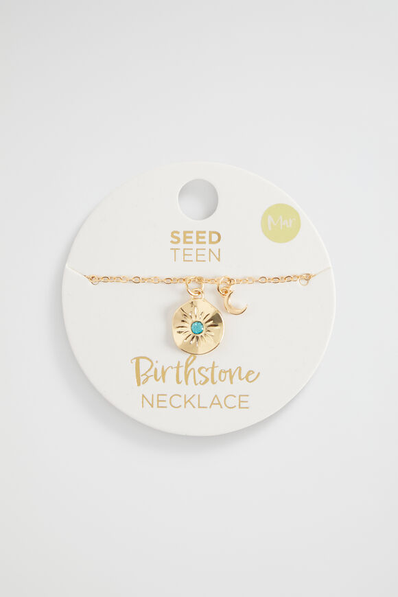 Birthstone Necklace  March  hi-res