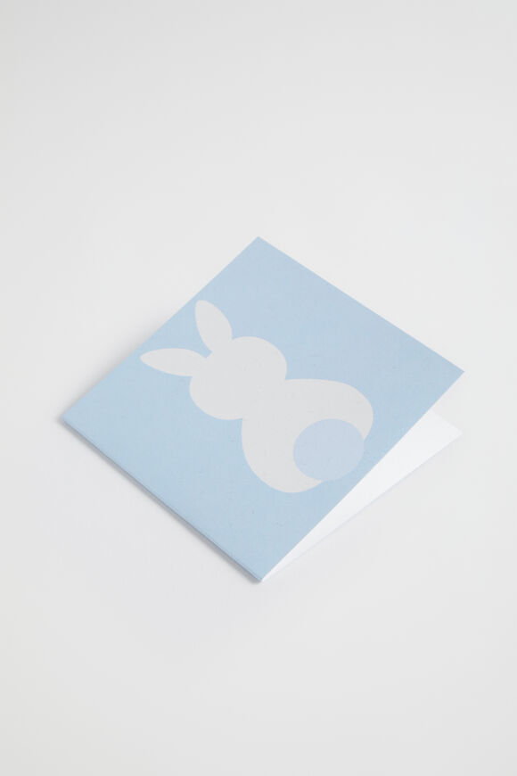 Small Bunny Card  Powder Blue  hi-res