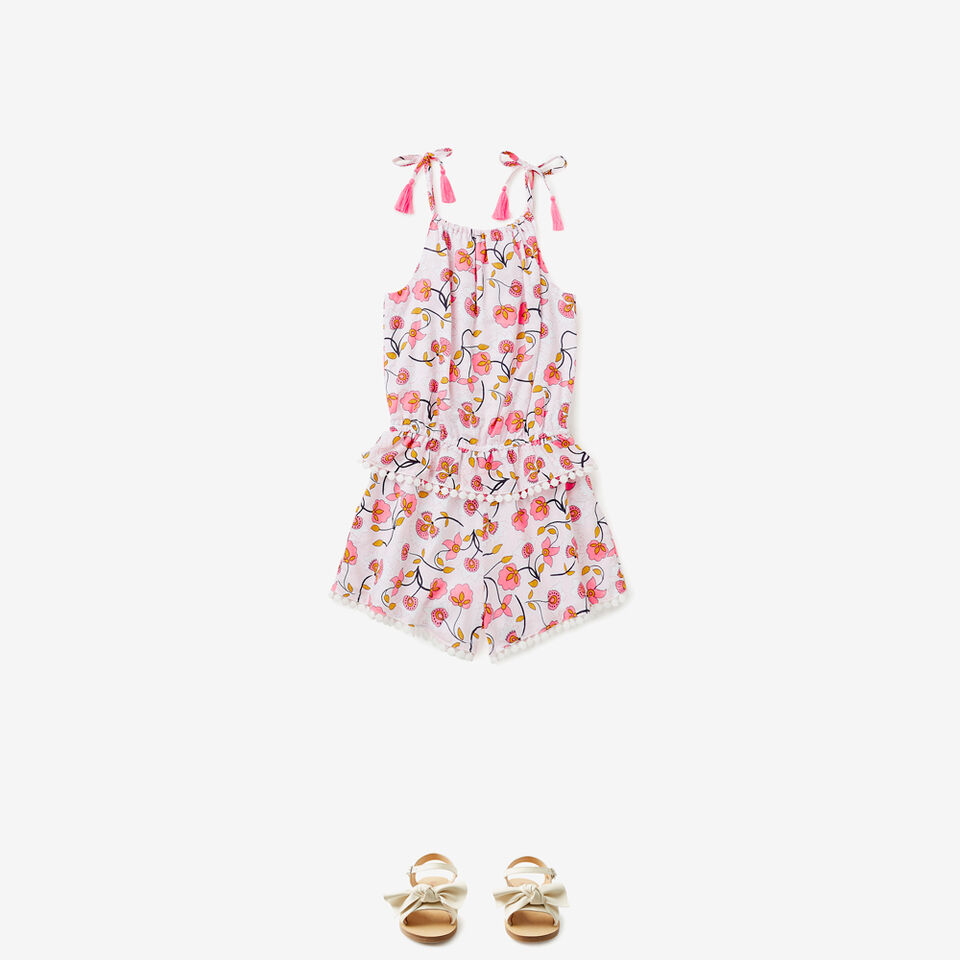 Floral Frill Playsuit  