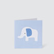 Small Blue Elephant Card    hi-res