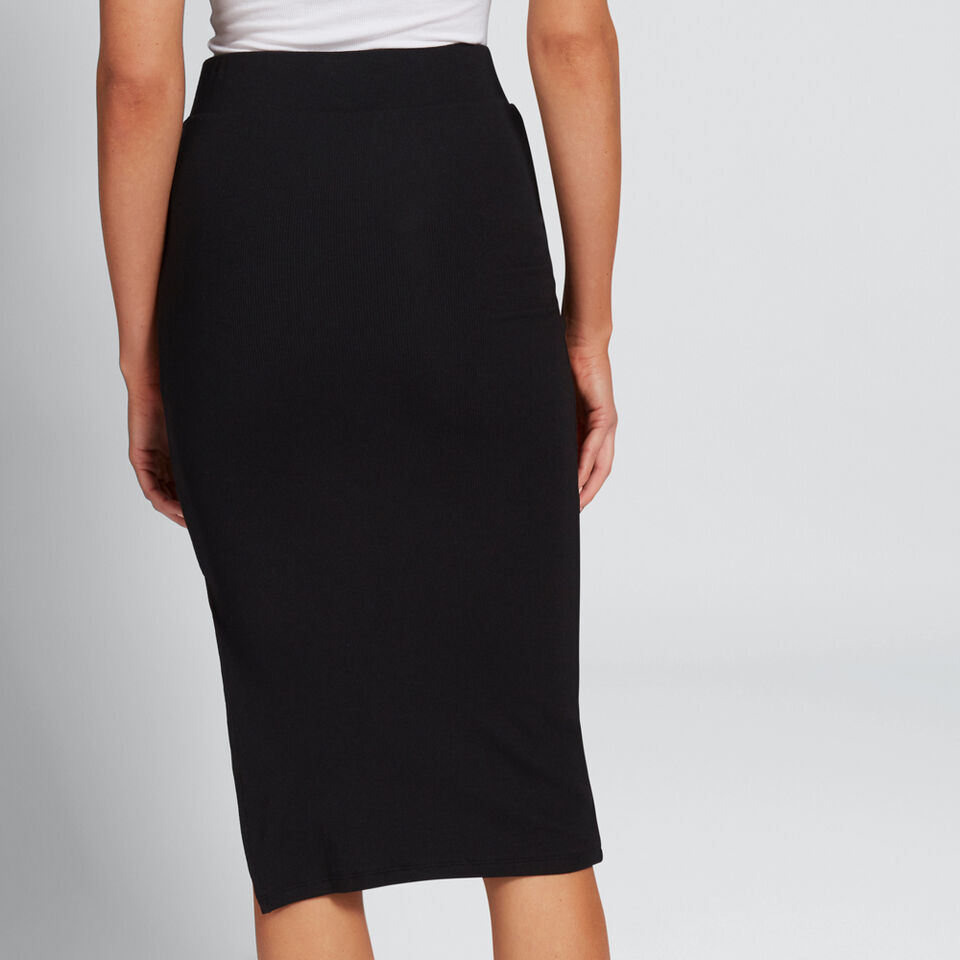 Ribbed Jersey Skirt  