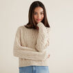 Cable Crop Sweater    hi-res