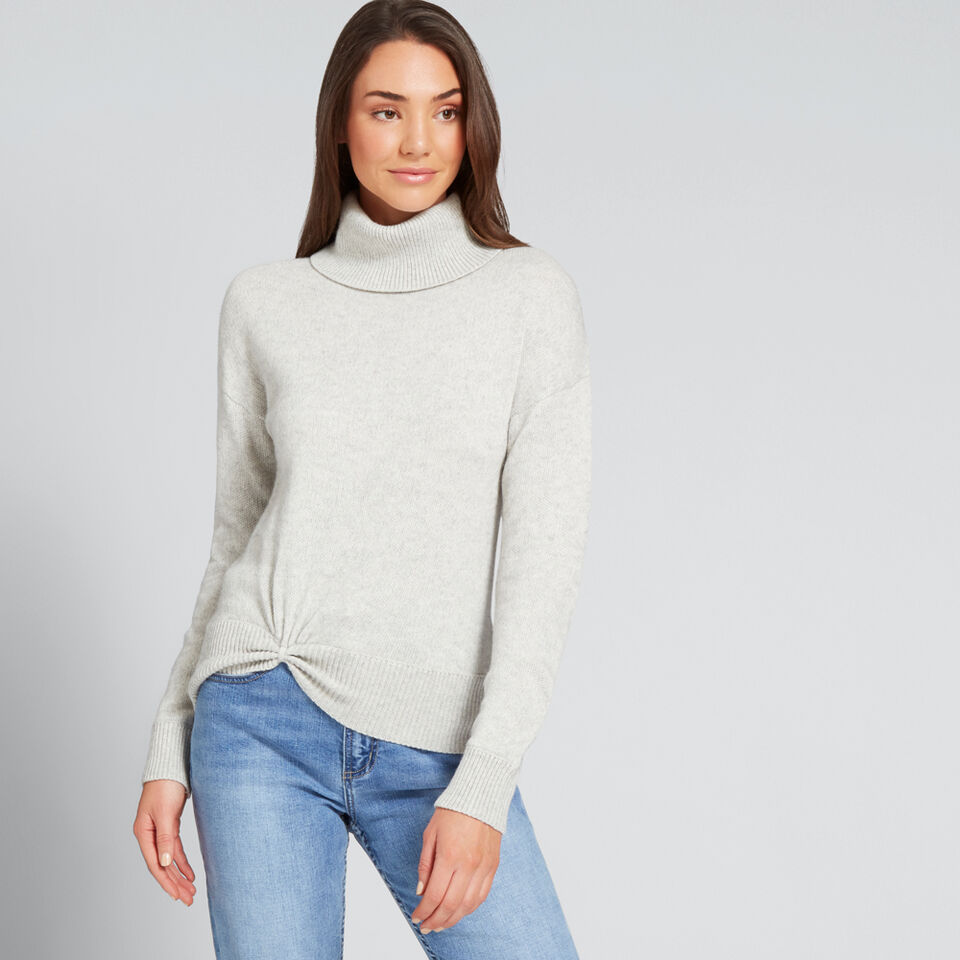 Twist Front Sweater  