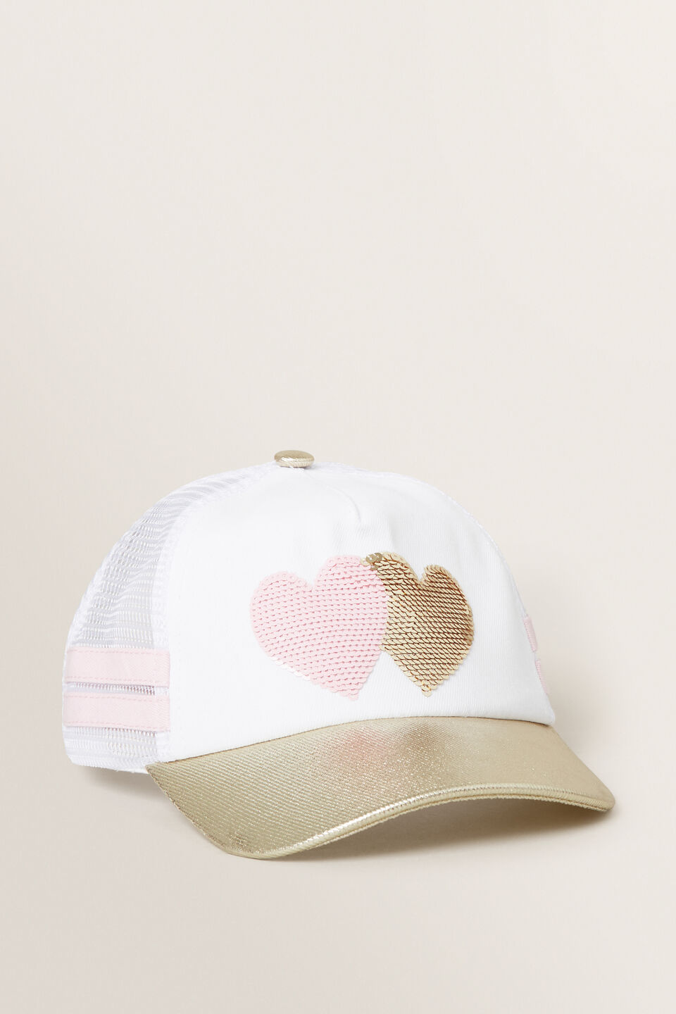 Love Heart Sequin Cap  