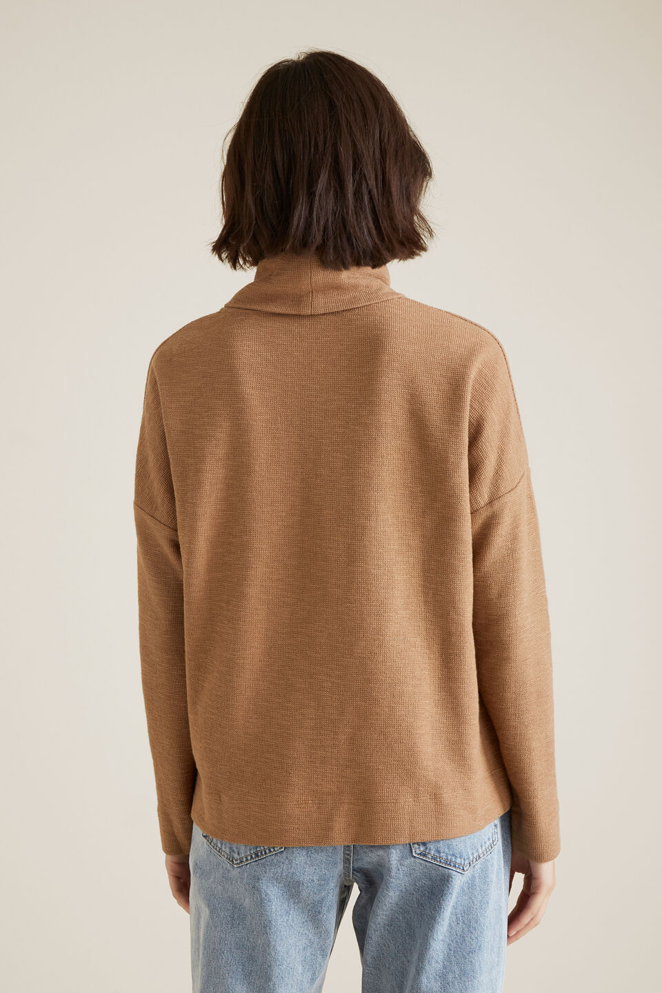 Roll Neck Textured Top  