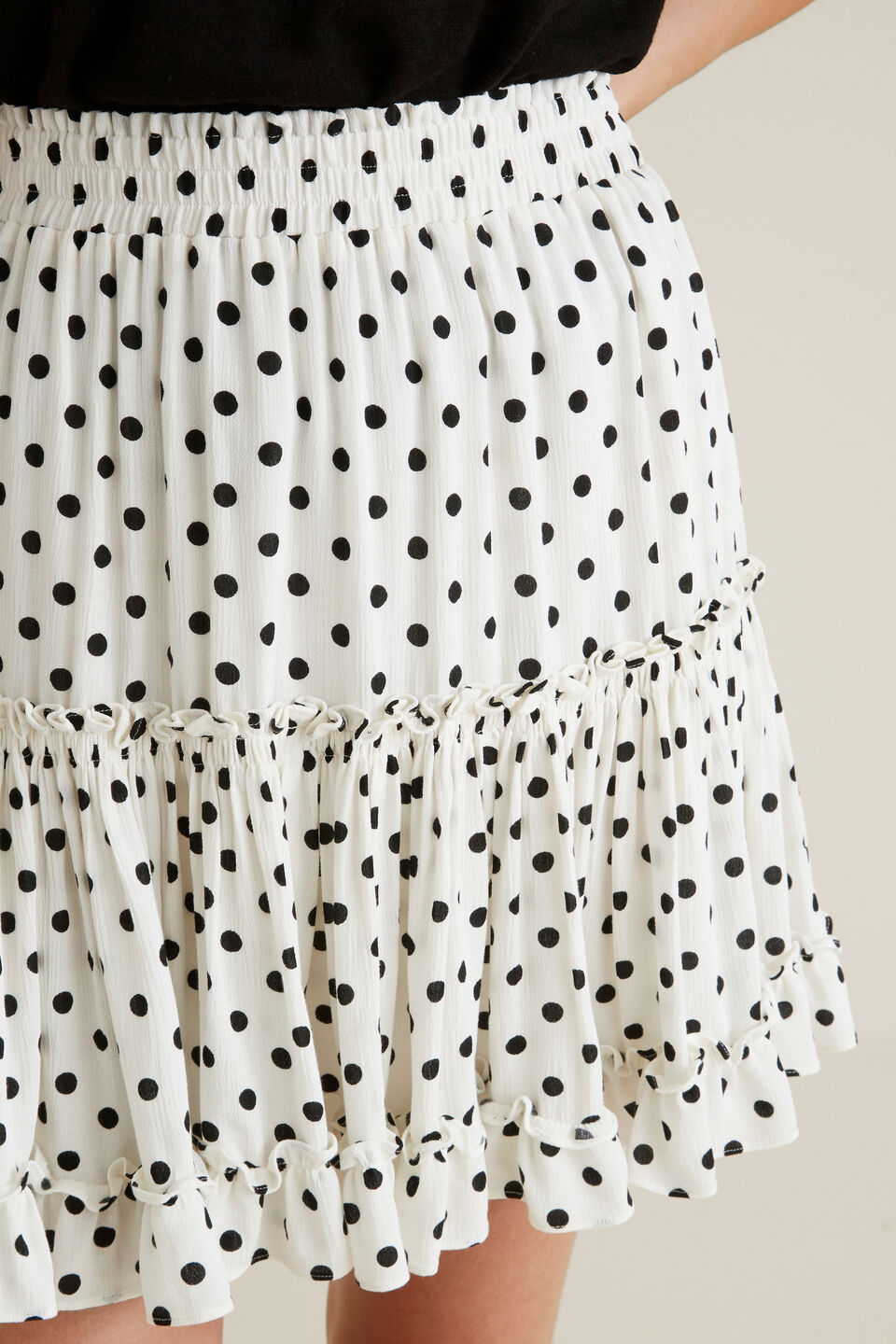 Crinkle Spot Mini Skirt  