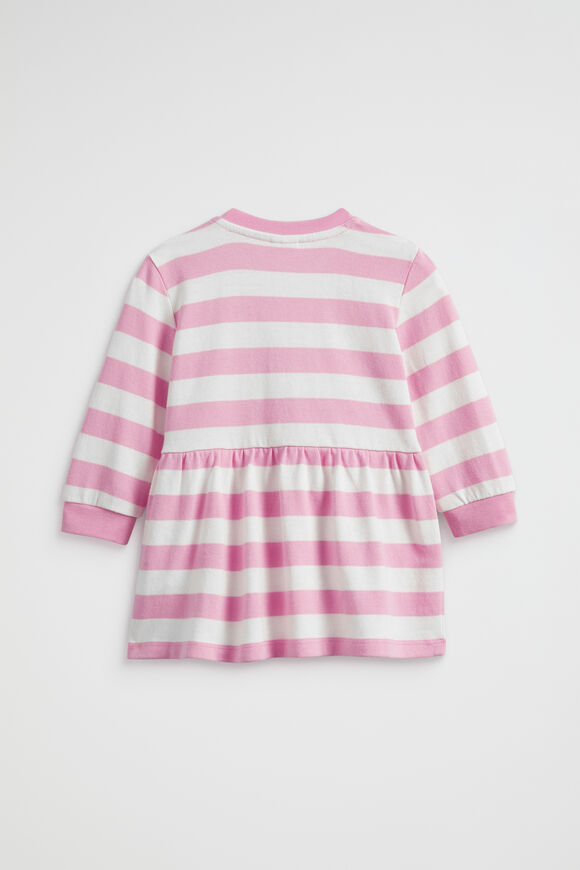 Core Logo Dress  Candy Pink Stripe  hi-res