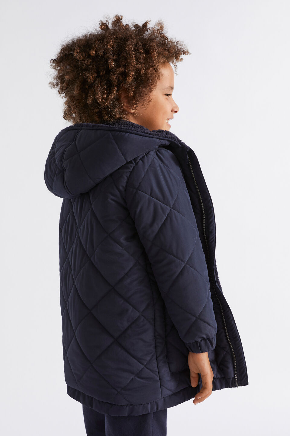 Quilted Anorak  Midnight Blue