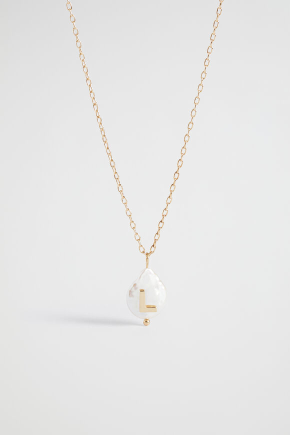 Pearl Alphabet Necklace  L  hi-res