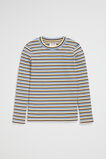 Rib Stripe Tee  Midnight Multi  hi-res