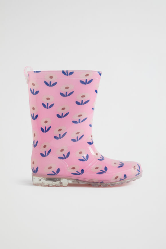 Flower Light up Gumboot  Candy Pink  hi-res