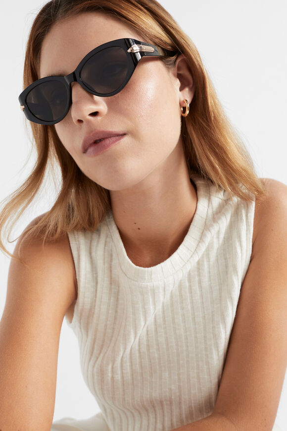 Renee Cat Eye Sunglasses  Black  hi-res