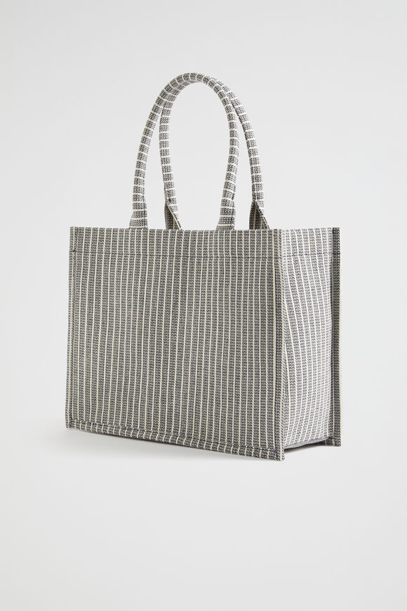 Woven Structured Tote  Midnight Sky  hi-res