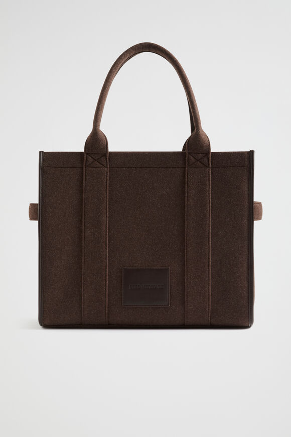 Felt Large Tote  Dark Espresso  hi-res