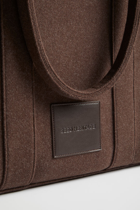 Felt Large Tote  Dark Espresso  hi-res