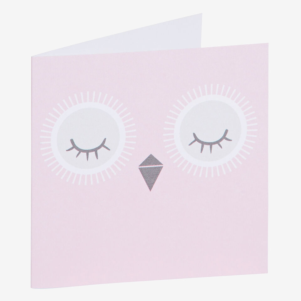 Pink Owl Card  